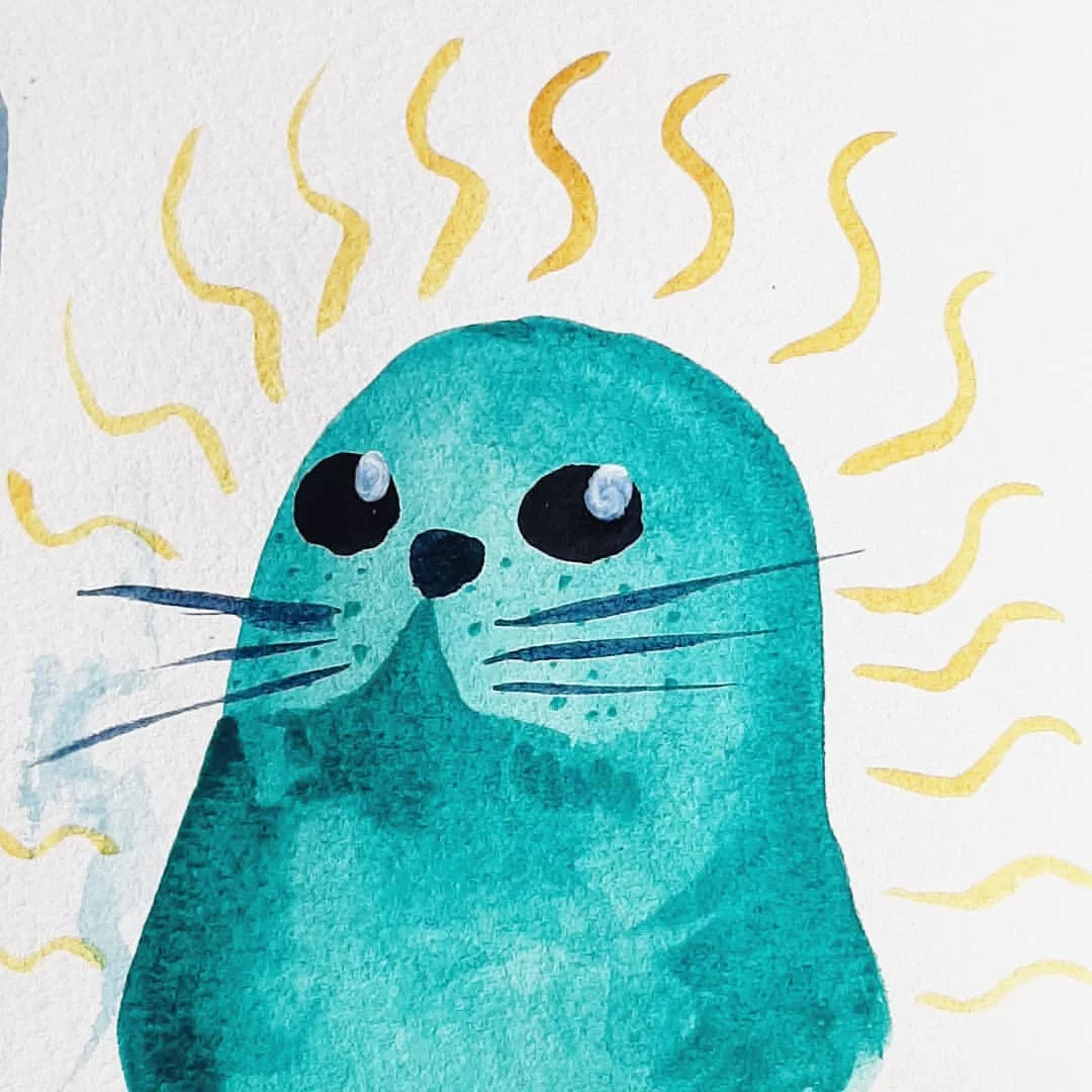 Beeld bij ‘Seals are cute so i had to pained one hihi#art’