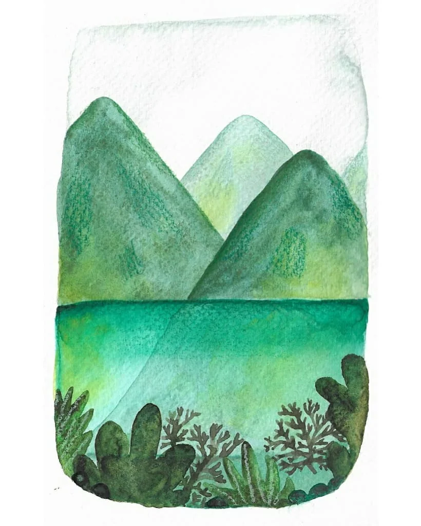 Beeld 2 van 2 bij ‘Green landscape remining me of the  in #art                        artsy’