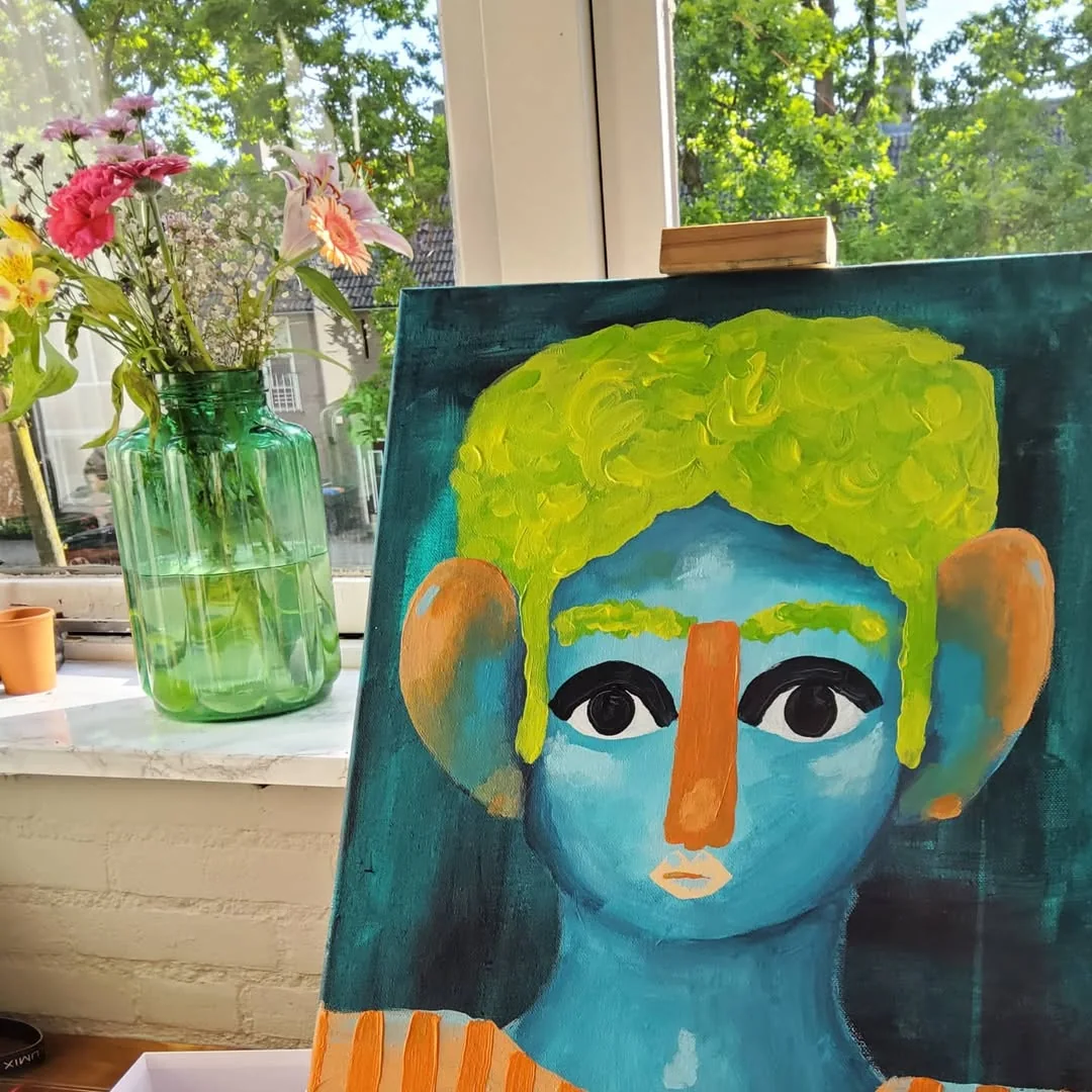 Beeld bij ‘Colorful face’