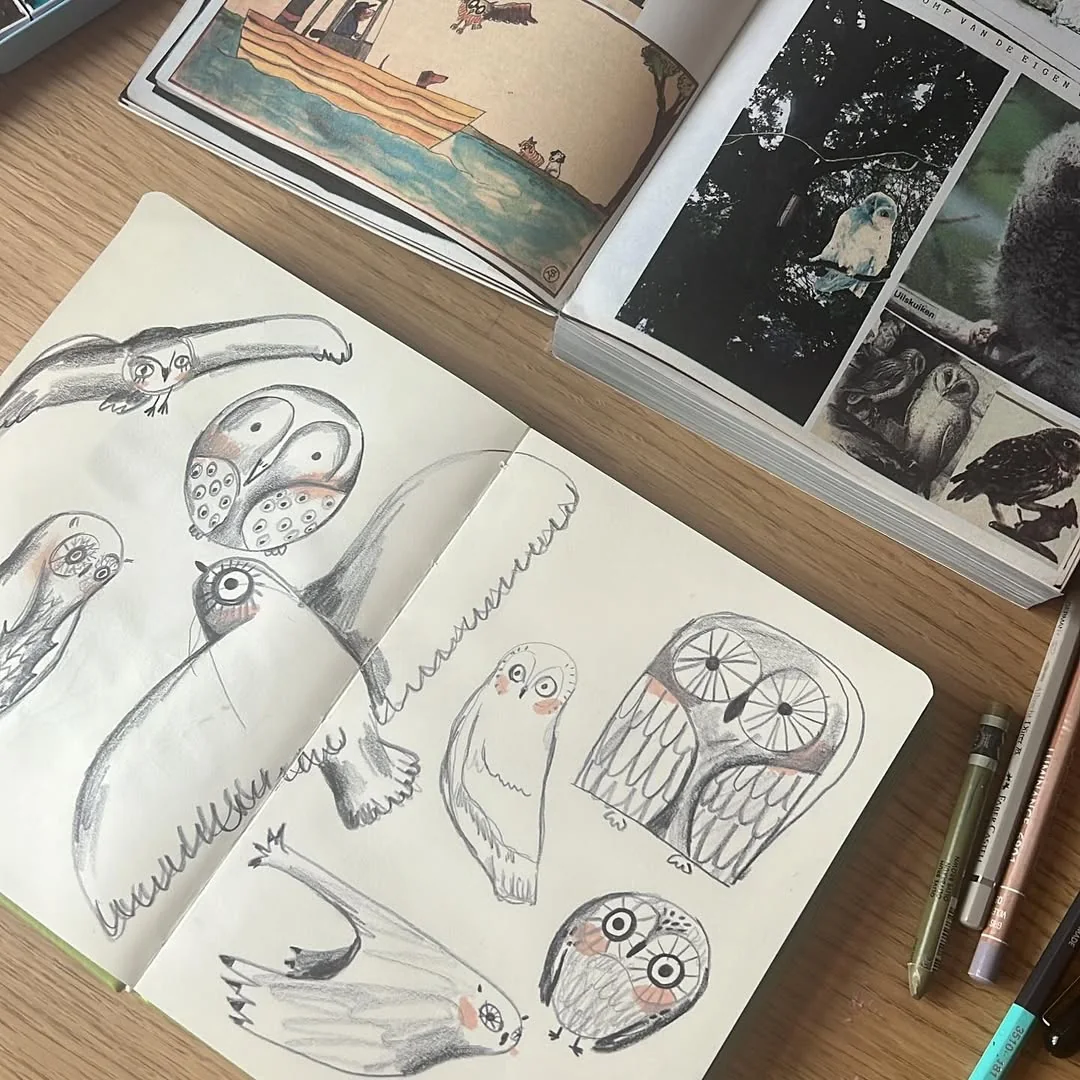 Beeld bij ‘Uitjes#illustration     #cozyart     #traditionalart’