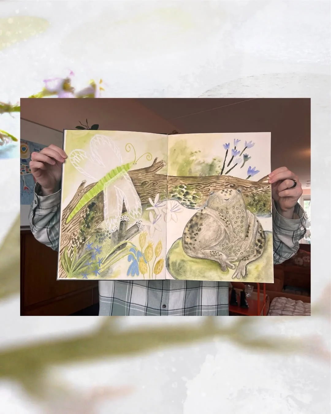 Beeld 1 van 3 bij ‘I made this in my big A3 sketchbook while watching a Patreon live session on Zoom from @ema_m…’