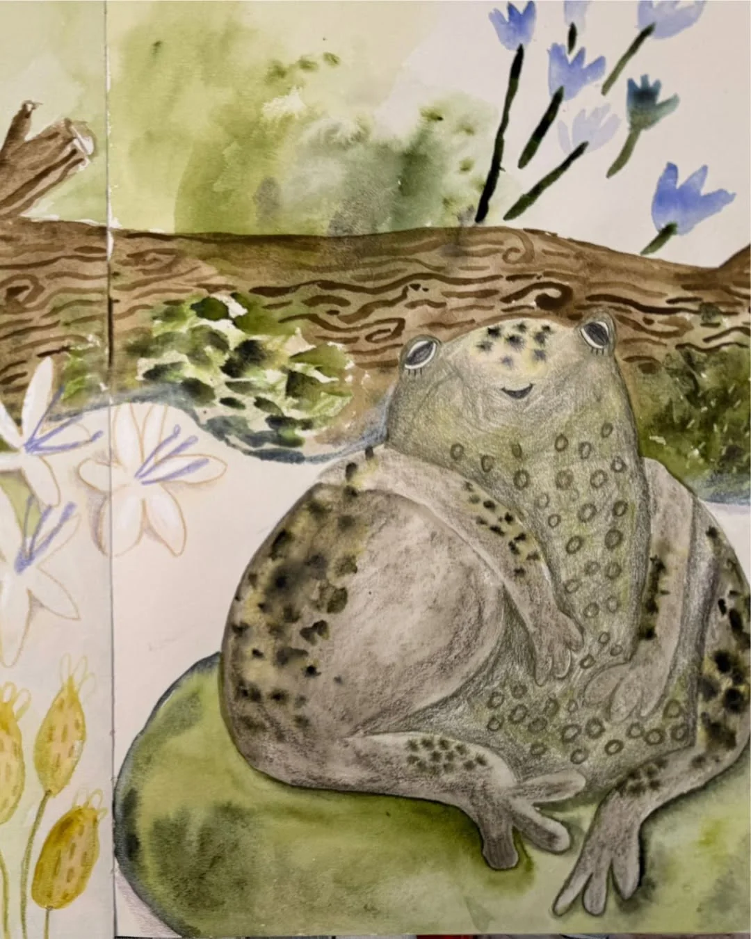 Beeld 3 van 3 bij ‘I made this in my big A3 sketchbook while watching a Patreon live session on Zoom from @ema_m…’